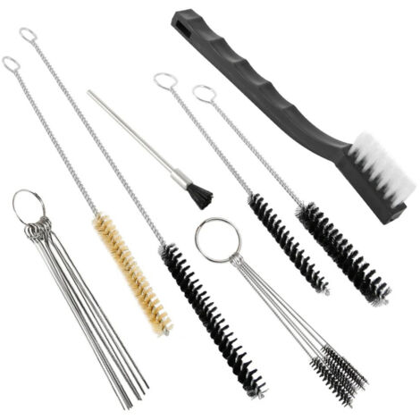 Kit de nettoyage multi-usages pour pistolet à peinture, 21 pièces, brosses en nylon, mini-brosses, aiguilles, brosse pour tubes métalliques, idéal pour buses d'aérographe et matériel de tatouage (1/5)