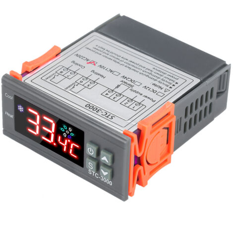 Contrôleur de température à micro-ordinateur STC-3000, thermorégulateur numérique 110-220 V avec sonde NTC et capteur de chaleur froide (1/5)