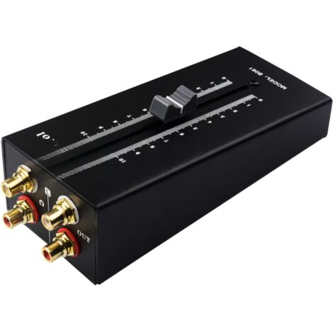 B061 Préampli passif Contrôleur de volume actif pour haut-parleur Connecteur RCA Fader 128 mm Contrôleur de réglage précis du volume pour haut-parleur Ajusteur audio (1/5)