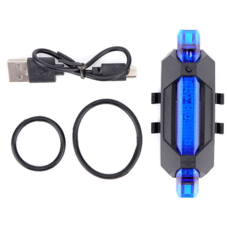 Feu arrière de vélo rechargeable USB pour vélo de route et VTT, feu de signalisation pour la conduite de nuit à vélo (1/5)
