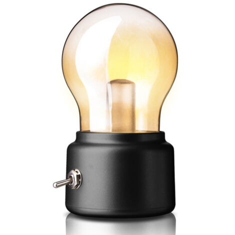 Lampe de nuit rétro rechargeable, petite et portable, protection des yeux, décoration de chambre, lampe d'ambiance