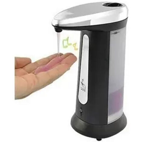 Distributeur de savon automatique 400 ml électrique sans contact pour salle de bain cuisine hôtel restaurant fonctionne sur piles