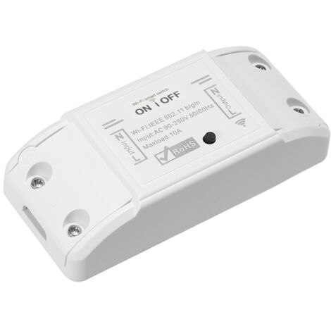 Interrupteur intelligent WiFi 10A compatible Google Home et Alexa , Commande vocale et application Tuya , Module minuterie (1/5)