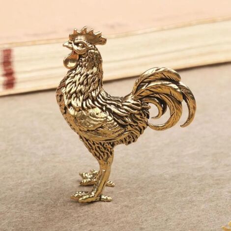 Figurine de coq en bronze Feng Shui (4,83,9 cm) (1/5)