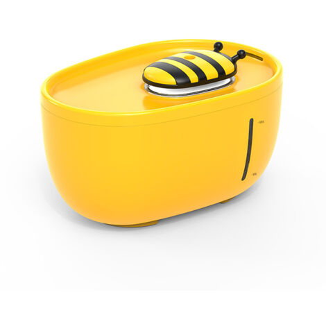 Fontaine à eau automatique intelligente pour chats et chiens, motif abeille, grande capacité 2 L / 67 oz, faible niveau sonore (1/5)