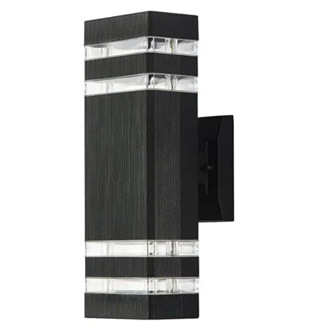 Applique murale extérieure étanche, éclairage de porche intérieur et extérieur, indice de protection IP65, idéale pour une cour, un jardin, un porche ou un couloir, ampoule 10 W avec culot E27 (1/5)