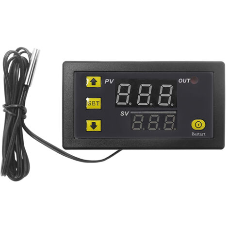 Contrôleur de température numérique miniature W3230 avec affichage LED, thermostat, régulateur AC110V,220V 20A, interrupteur de contrôle de température, capteur et indicateur.