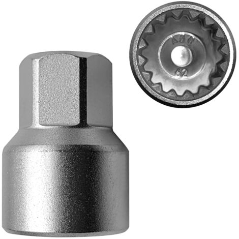 Clé de remplacement pour écrou antivol de roue Porsche, adaptateur de douille pour écrou antivol de roue à paroi mince n° 62, outil de démontage d'écrou antivol de roue