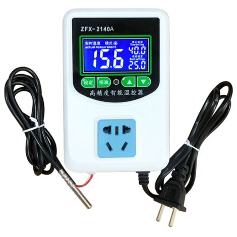 Contrôleur de température numérique ZFX,2140A : thermostat intelligent haute précision avec sonde NTC pour chauffage, refroidissement et incubation (1/5)