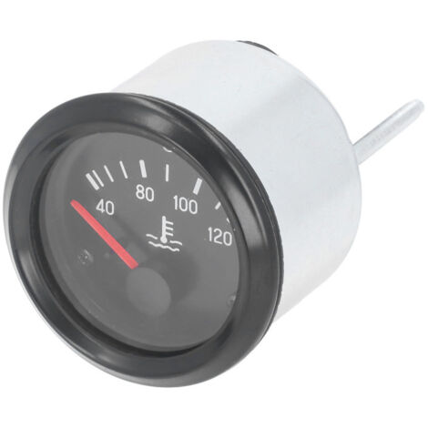 Jauge de température d'eau 40 à 120℃ 52 mm Alliage d'aluminium Thermomètre de température d'eau moteur LED 12 V (310‑030‑002)
