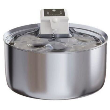 Distributeur d'eau rechargeable en acier inoxydable pour animaux de compagnie, bol pour chien grande capacité 7L, bol pour chat à circulation automatique sans fil, standard [5000mAh] (1/5)
