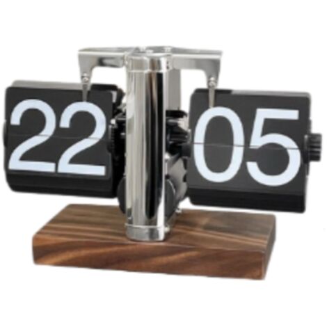 Horloge de bureau rétro en bois massif, à pendule, style rétro, avec mécanisme à onglets. Décoration originale pour la maison ou la maison. (1/5)