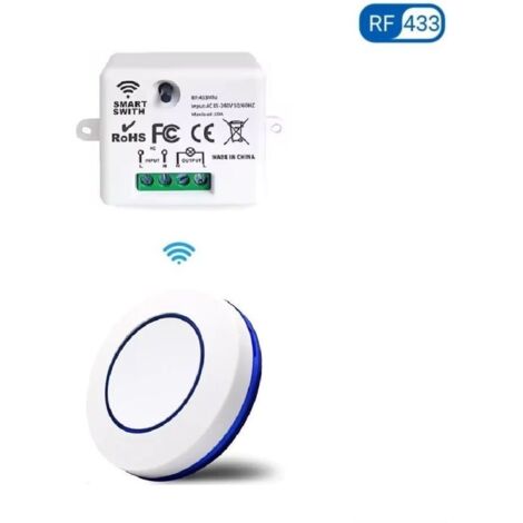 Interrupteur intelligent sans fil 433MHz avec récepteur , 220V 10A , Mode toggle (1/5)