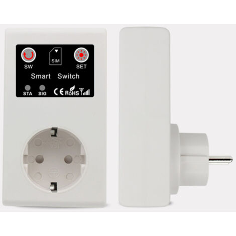 Prise intelligente GSM sans Wi-Fi - Commande à distance par SMS et application - Domotique pour maison et agriculture