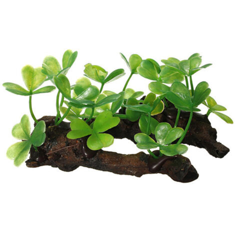 Plante artificielle pour aquarium, décoration pour aquarium, imitation bois et plastique. (1/5)