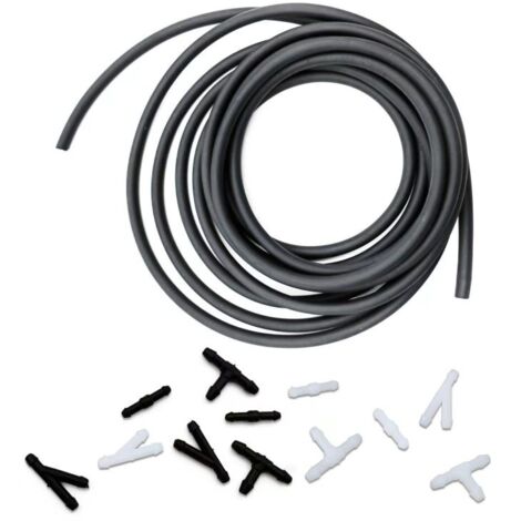 Kit de tuyau de 4 m pour essuie-glaces, avec 12 raccords, compatible avec la plupart des tubes d'essuie-glaces de voiture. (1/5)