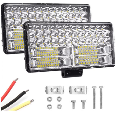 Lot de 2 phares de travail LED pour tracteur, projecteurs de conduite de 23 cm (9 pouces), phares auxiliaires, 12 V-80 V, universels pour tracteur, camion, pick-up et quad. (1/5)