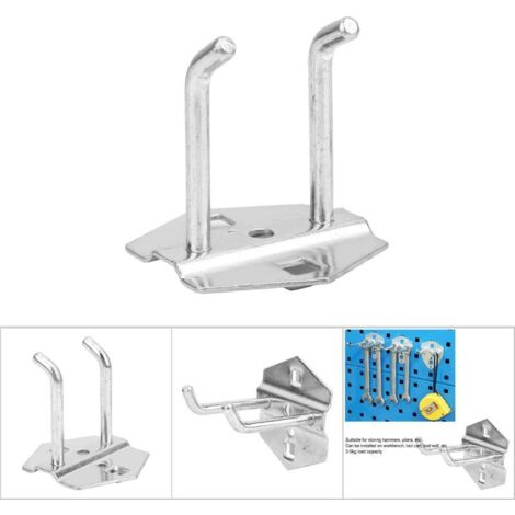 Support de rangement pour outils de quincaillerie 5PCS, panneau perforé, crochet mural, support de rangement pour outils de garage (50 x 6 mm) (1/5)
