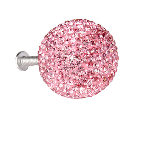 Poignées de tiroir en forme de boule de cristal scintillante, ornées de strass et de diamants, pour armoire, tiroir ou penderie. (1/5)