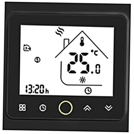 Thermostat intelligent Intellight, régulateur de température 5A, chauffage au sol à eau pour la maison, sans Wi-Fi – Noir (1/5)