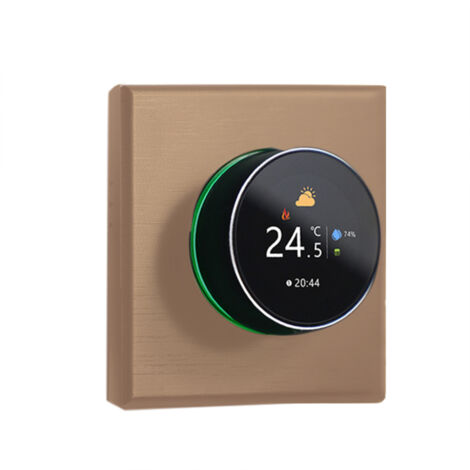 Thermostat intelligent WiFi à écran couleur, thermostat de chauffage rotatif avec rétroéclairage, réglage de la température, capteur et minuterie, étalonnage de la température. (1/5)