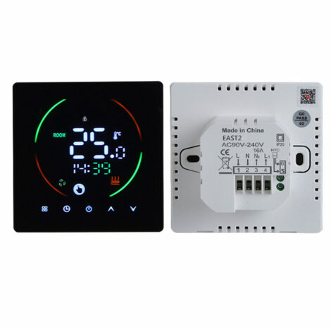Thermostat intelligent EAST2 pour chauffage au sol électrique, compatible Wi-Fi, avec fonction humidité et météo. Compatible avec les appareils de chauffage au sol muraux électriques 3A/16A.