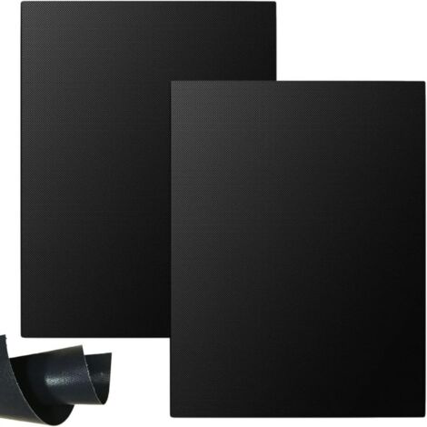 Revêtement de four en 2 parties, résistant à la chaleur, facile à nettoyer et réutilisable, convient aux fours de 40 x 50 cm (16 x 20 pouces), noir (1/5)