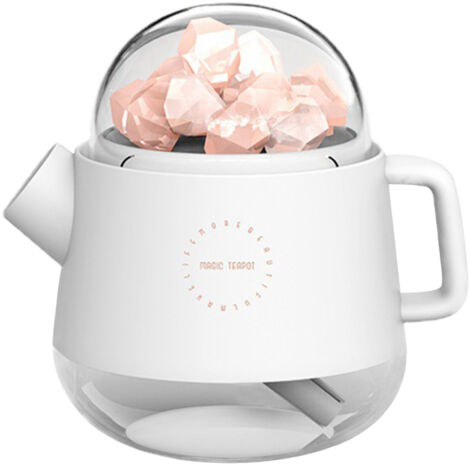 Humidificateur pierre de sel cristalline 360 ml, bouilloire, brumisateur froid, veilleuse 7 couleurs, silencieux, USB, diffuseur d'huiles essentielles (1/5)