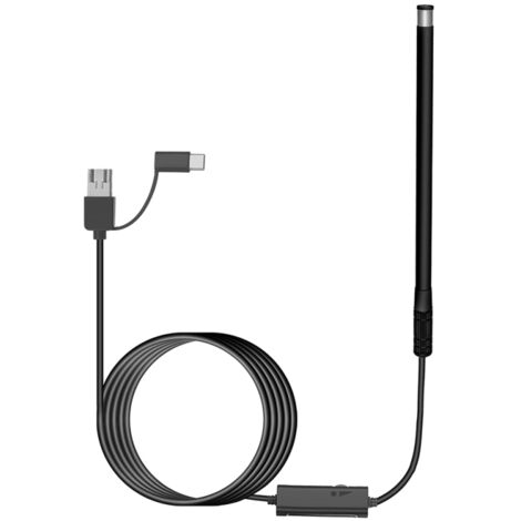 Caméra endoscopique auriculaire 6 LED réglable, objectif 5,5 mm, résolution 640x480, étanchéité IP67, compatible Android/Windows (1/5)