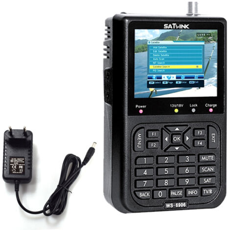SATLINK WS6906 - Détecteur de signal satellite numérique avec écran LCD 3,5 pouces