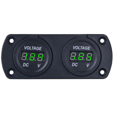 Voltmètre numérique LED double affichage 6-35 V pour voitures, camions, SUV, bateaux et bateaux 12/24 V (1/5)