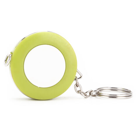 Mètre ruban souple, mini, coloré, rétractable, en forme de porte-clés, pour la couture, la confection de vêtements et le tricot (vert) (1/5)