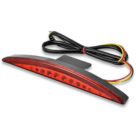 Irovami Feu arrière de moto Feu stop LED pour Breakout EFI FXSB CVO 2013-2017 – Rouge, double fonction, installation facile