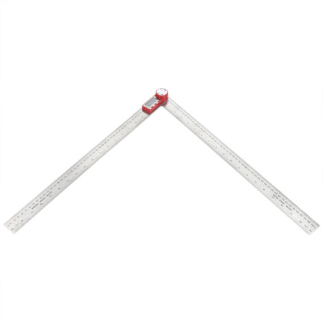 Règle numérique électronique en acier inoxydable, outil de mesure à 360 degrés pour la mesure d'angles et de longueurs (0-500 mm).