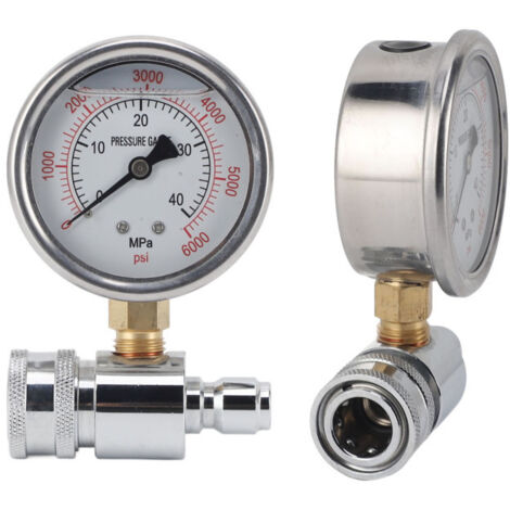 Manomètre pour nettoyeur haute pression 6000 psi, raccord rapide 3/8 po, pièces et accessoires (1/5)