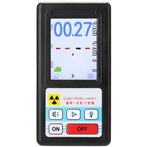 Compteur Geiger à écran d'affichage, détecteur de rayonnement nucléaire, dosimètre individuel, détecteurs de billes, testeur de rayons X bêta-gamma (1/5)