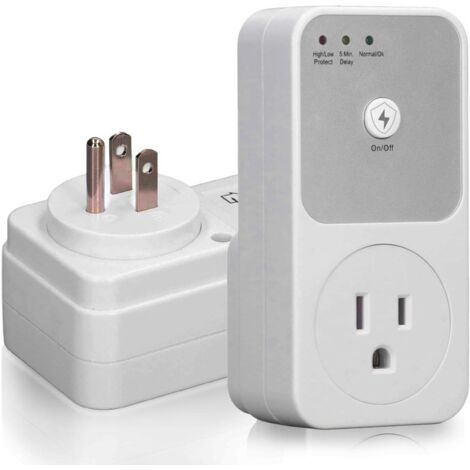 Régulateur de tension 1800 W sans déconnexion, parafoudre, protection surtensions, prise américaine AC120V pour réfrigérateur, lave-linge (1/5)