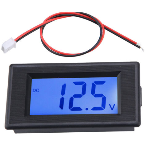 Voltmètre numérique 4-30 V à deux fils avec écran LCD rétroéclairé bleu (1/5)