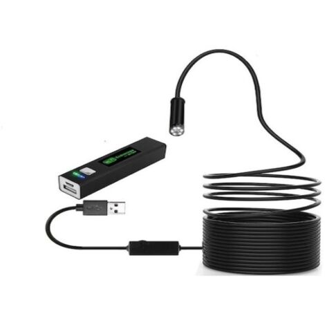 Endoscope téléobjectif 8 mm Wi-Fi, endoscope industriel transparent pour canalisations de 10 m, version Wi-Fi, câble de 10 m. (1/5)