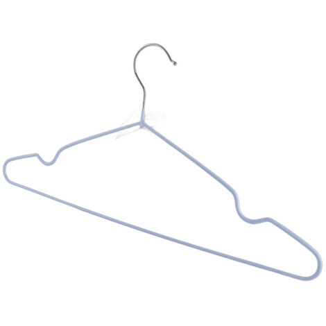 Cintres en plastique antidérapants et sans traces, multifonctions et ultra-résistants, pour vêtements secs et humides adultes, costumes, manteaux, pantalons et robes (bleu). (1/5)