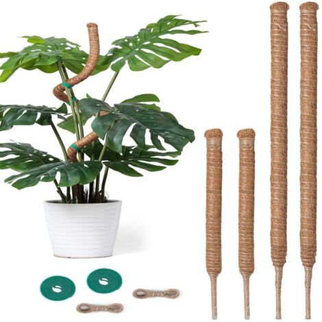 4 tuteurs en mousse pour Monstera, 2 paquets de 71 cm et 2 paquets de 122 cm, tuteurs flexibles pour plantes grimpantes d'intérieur, treillis en mousse haute pour plantes grimpantes en pot (1/5)