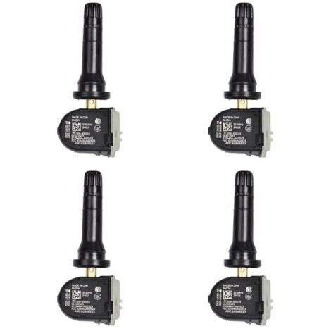 Lot de 4 Capteurs TPMS, Compatible Ford & Lincoln, 315MHz, Remplace F2GZ1A189A, Apprentissage OBD, Batterie Panasonic