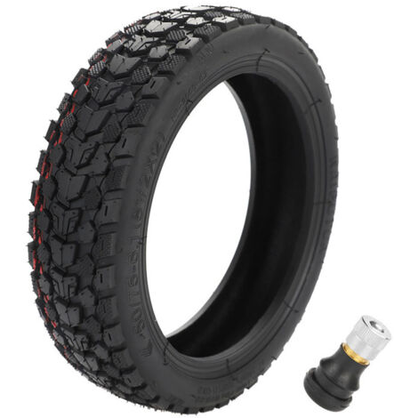 Pneu tubeless 8,5 pouces 50/75-6.1 (8 1/2 x 2) pour trottinette électrique tout-terrain, pneu anti-explosion antidérapant avec embout. (1/5)