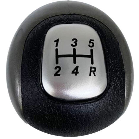 Pommeau de levier de vitesse argenté à 5 rapports pour Honda Civic 2006-2011 (modèles DX, EX et LX) (1/5)
