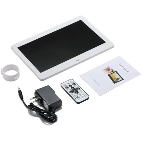 Cadre photo numérique ElecFrame 10 pouces blanc, avec détecteur de mouvement (télécommande incluse) (1/5)