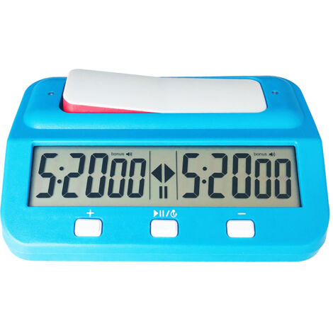 Minuteur d'échecs numérique multifonctionnel électronique à compte à rebours pour jeux de société(bleu) (1/5)