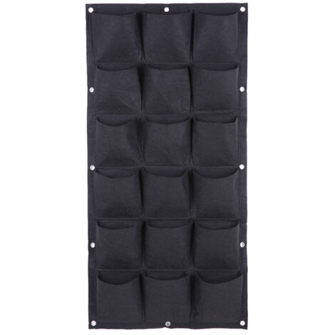 Sac de plantation mural vertical à 18 poches pour jardin, balcon ou terrasse - Accessoire de jardinage (1/5)