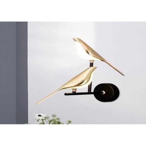 Lampe murale Suntek pour chevet, deux oiseaux, lumière chaude (1/5)