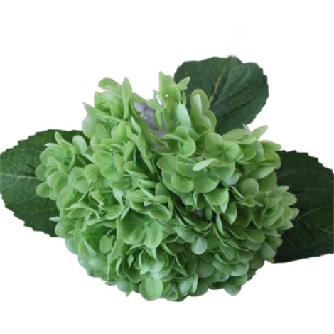 Têtes d'hortensias artificielles en soie avec tiges, pour décoration intérieure et mariage, lot de 1 (1/5)