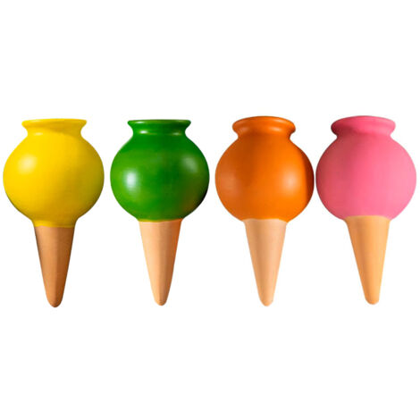 Arroseur automatique pour plantes en poterie, fabriqué à partir de bouteilles de vin, avec compte-gouttes intégré Petit flacon d'arrosage pour pots de 100 ml, lot de 4 (1/5)